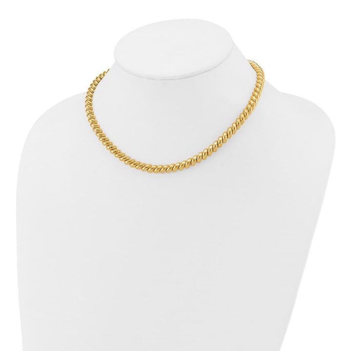 14K Yellow Gold Polished 6mm San Marco 16 inch Necklace
