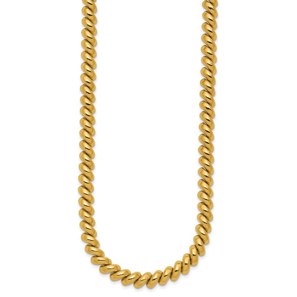 14K Yellow Gold Polished 6mm San Marco 16 inch Necklace