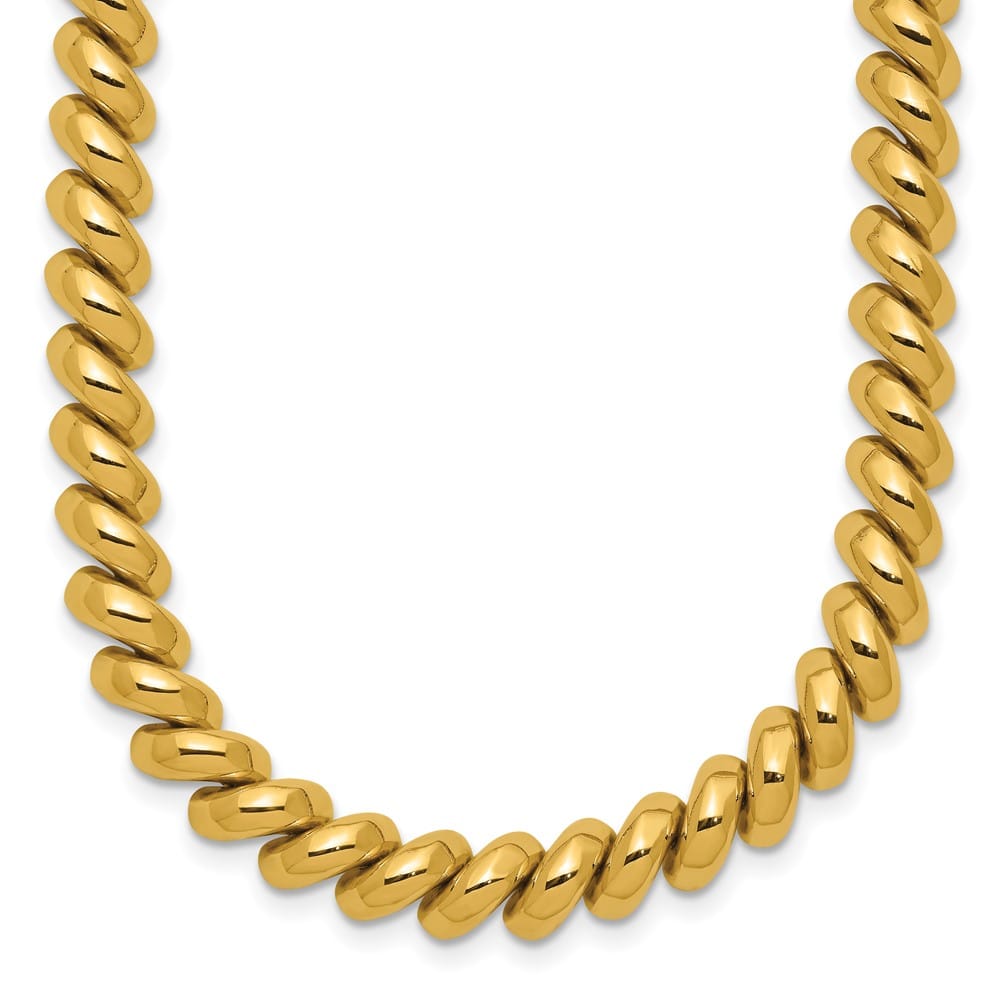 14K Yellow Gold Polished 6mm San Marco 16 inch Necklace
