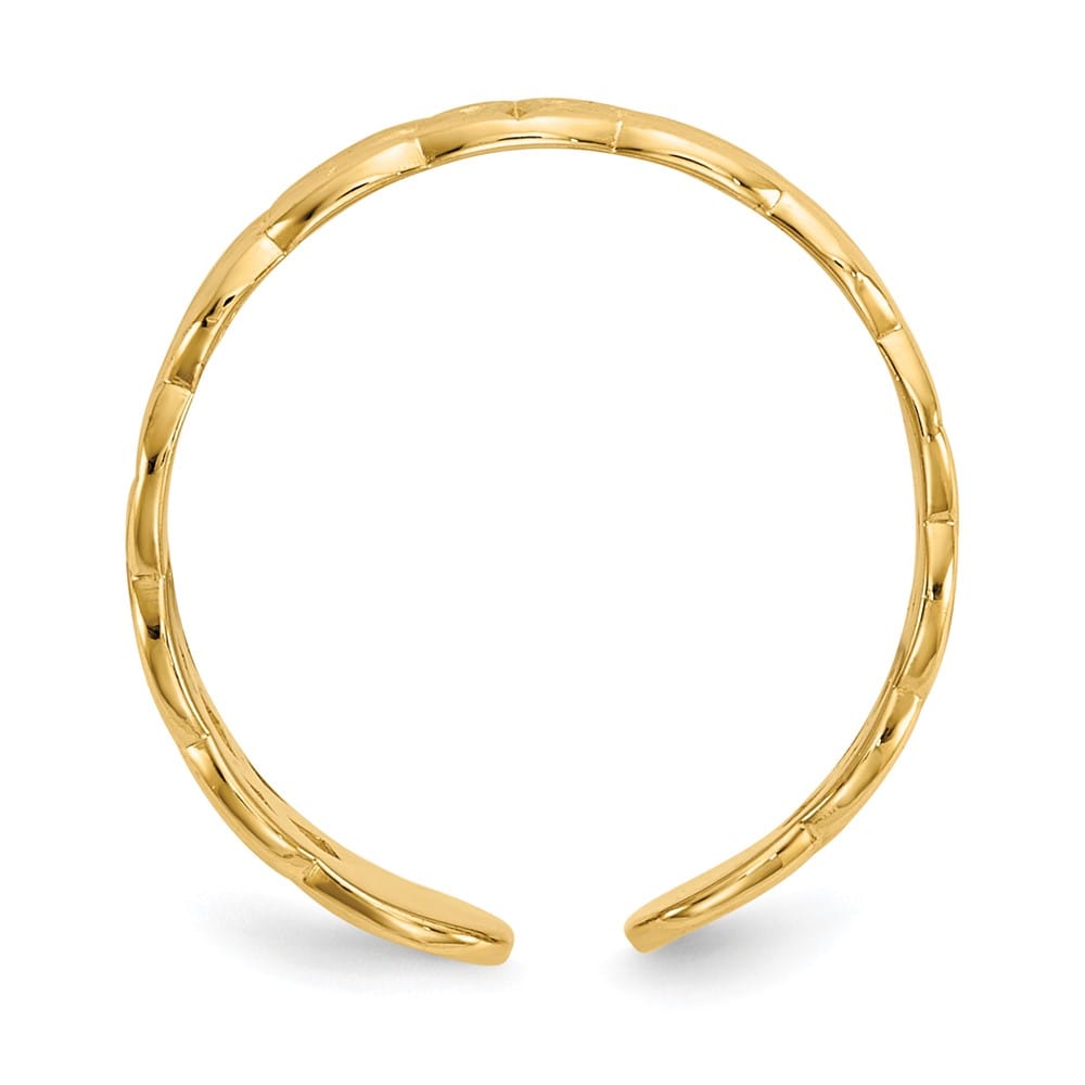 14k Yellow Gold Polished Celtic Knot Toe Ring