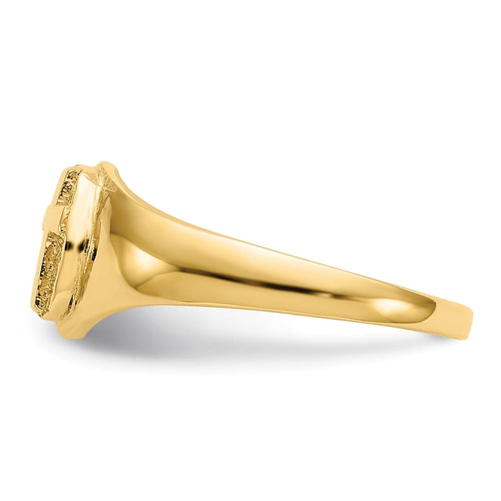 14k Yellow Gold Polished Cross Ring