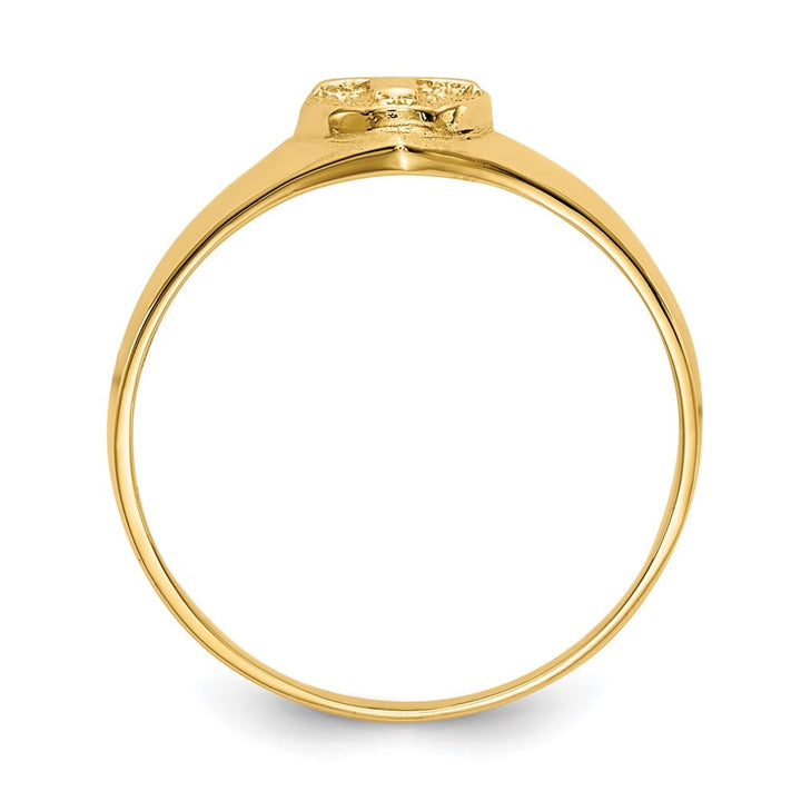 14k Yellow Gold Polished Cross Ring