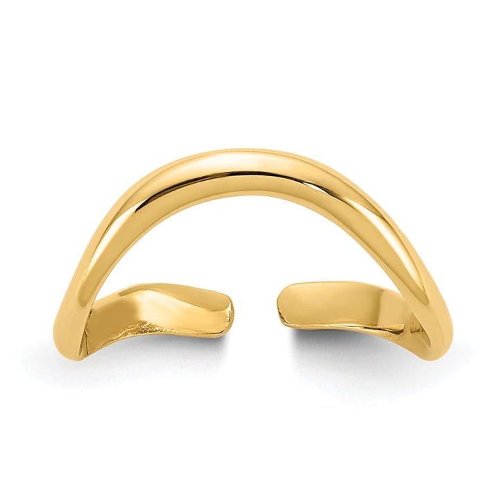 14k Yellow Gold Polished Curved Toe Ring