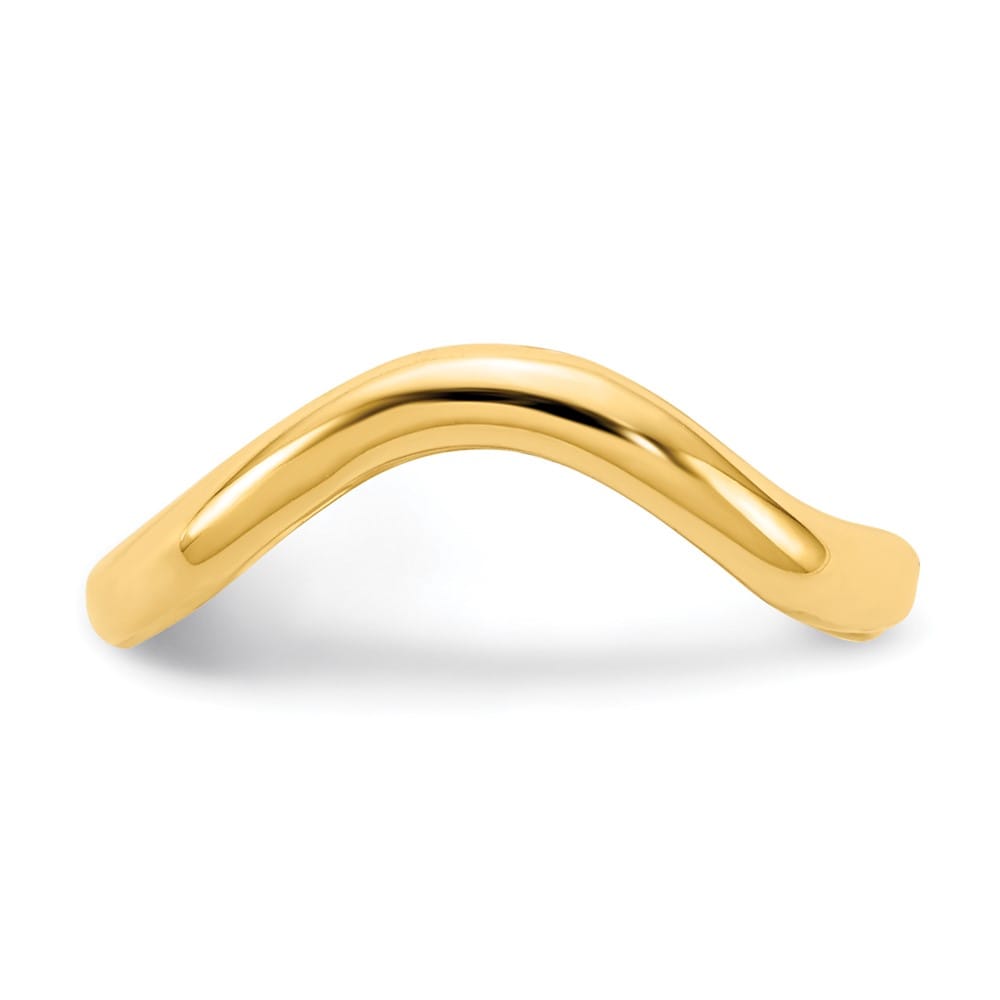 14k Yellow Gold Polished Curved Toe Ring