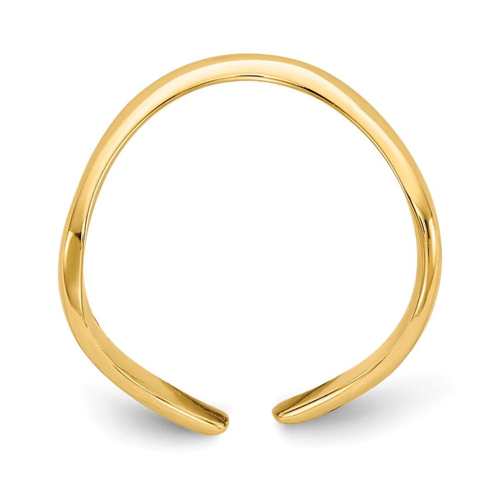 14k Yellow Gold Polished Curved Toe Ring