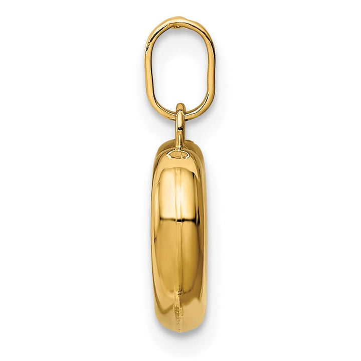 14K Yellow Gold Polished Cut-out Puffed Heart Charm