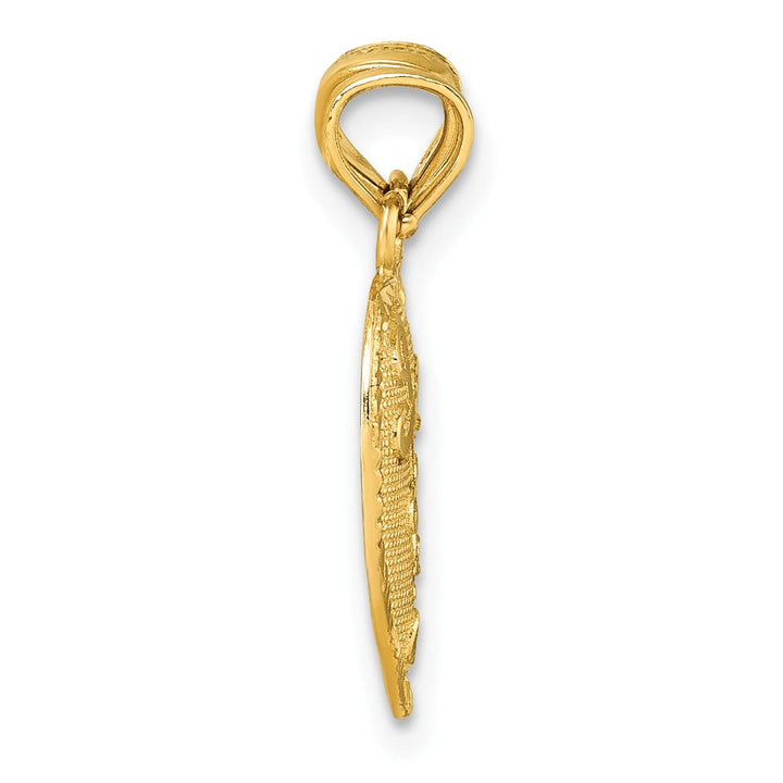 14K Yellow Gold Polished D.C. I LOVE YOU 2-Piece Break Apart
