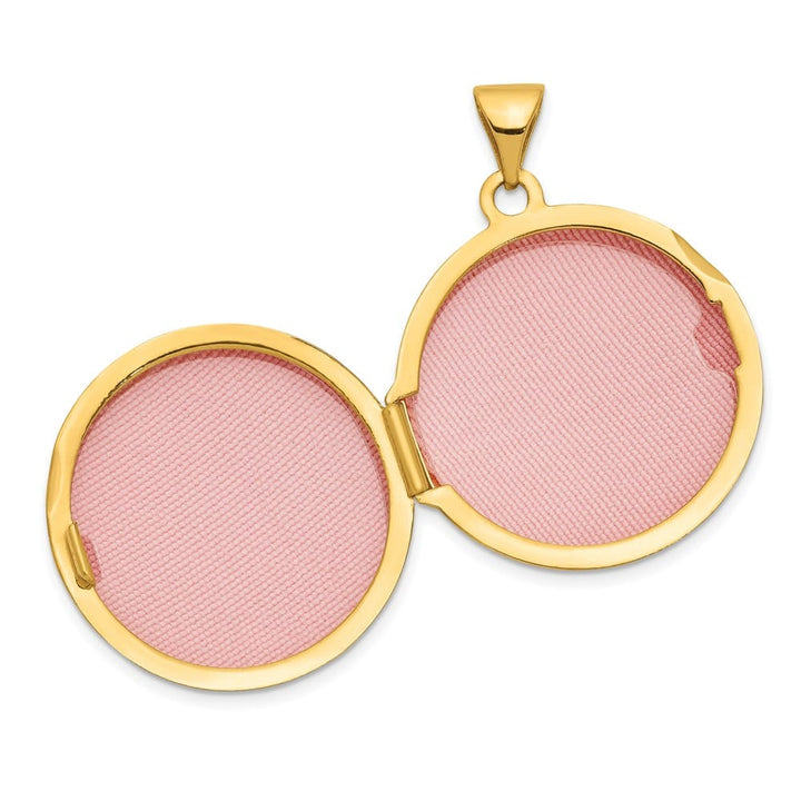 14K Yellow Gold Polished Domed 20mm Round Locket