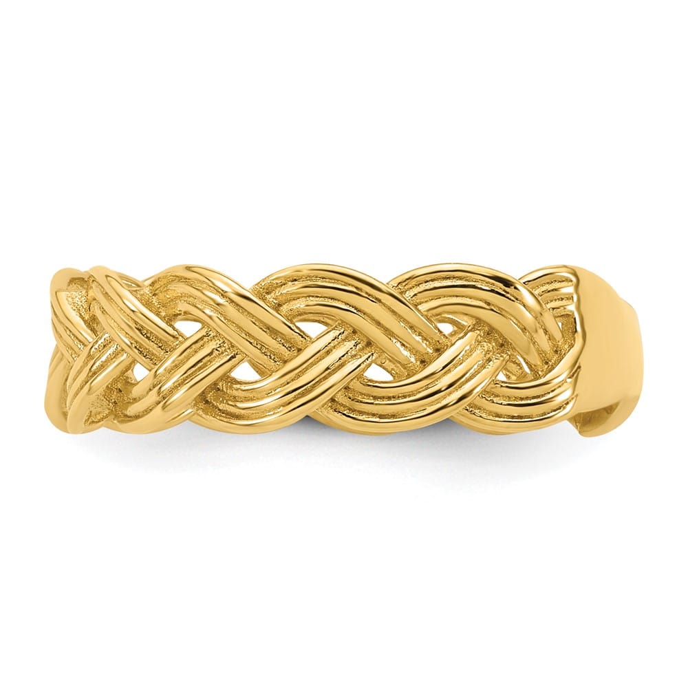 14k Yellow Gold Polished Fancy Braided Ring Ladies Stock Size 7 Ring Are Refundable