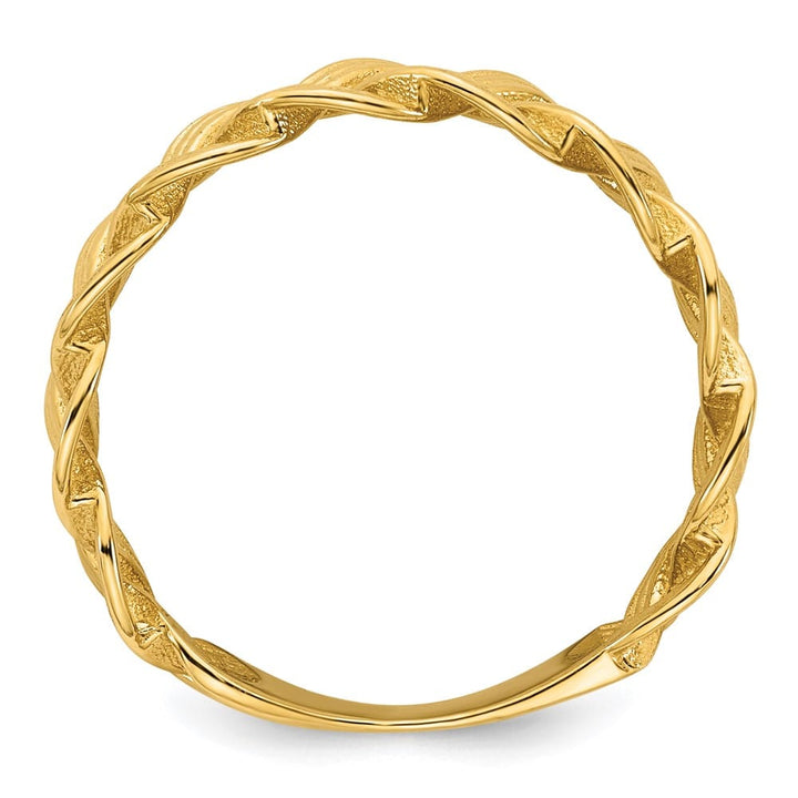 14k Yellow Gold Polished Fancy Braided Ring Ladies Stock Size 7 Ring Are Refundable