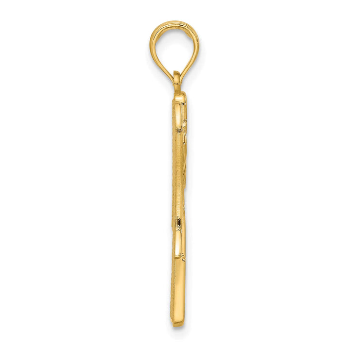 14K Yellow Gold Polished Fancy Guardian Angel Charm