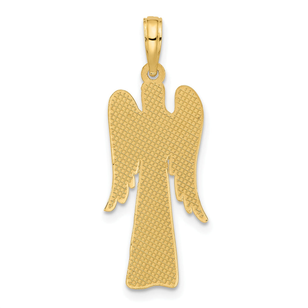 14K Yellow Gold Polished Fancy Guardian Angel Charm