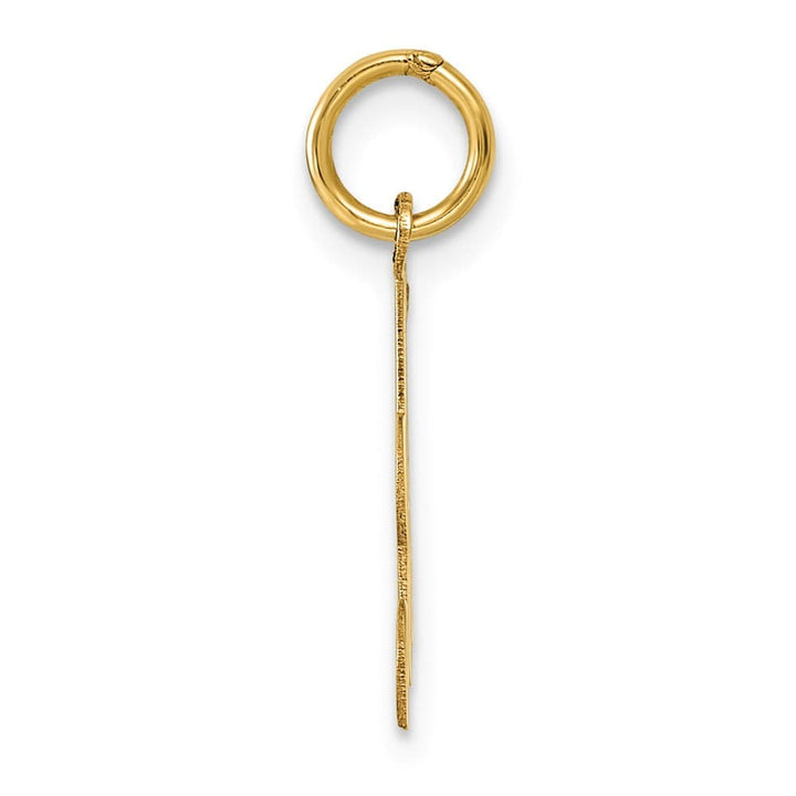 14k Yellow Gold Polished Fancy Initial A Charm