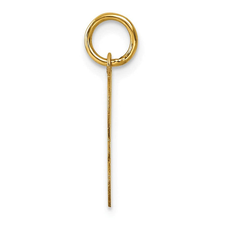14k Yellow Gold Polished Fancy Initial F Charm