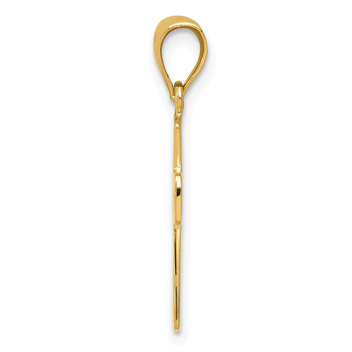 14K Yellow Gold Polished First Holy Communion Cross Pendant