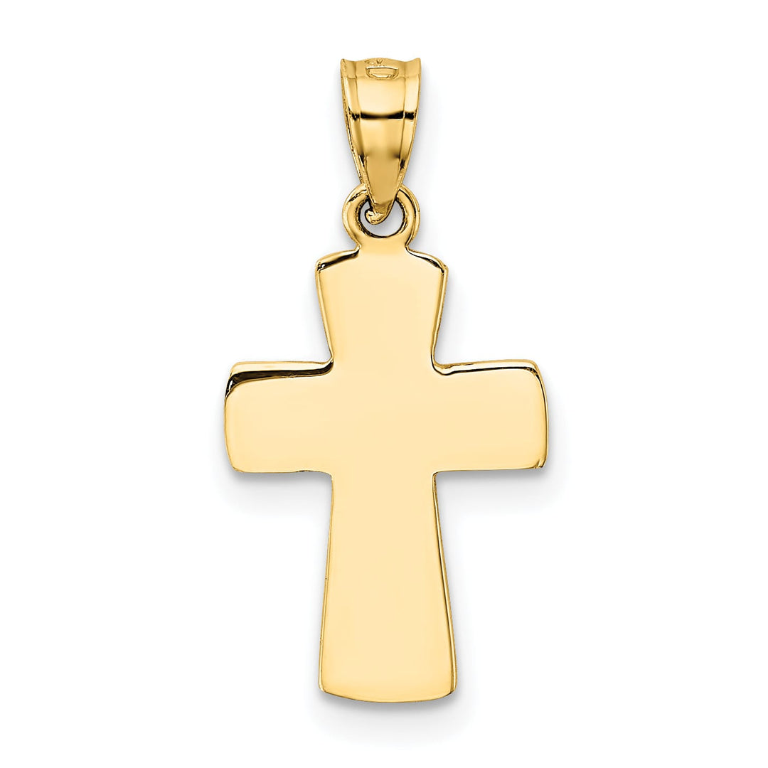 14K Yellow Gold Polished First Holy Communion Cross Pendant