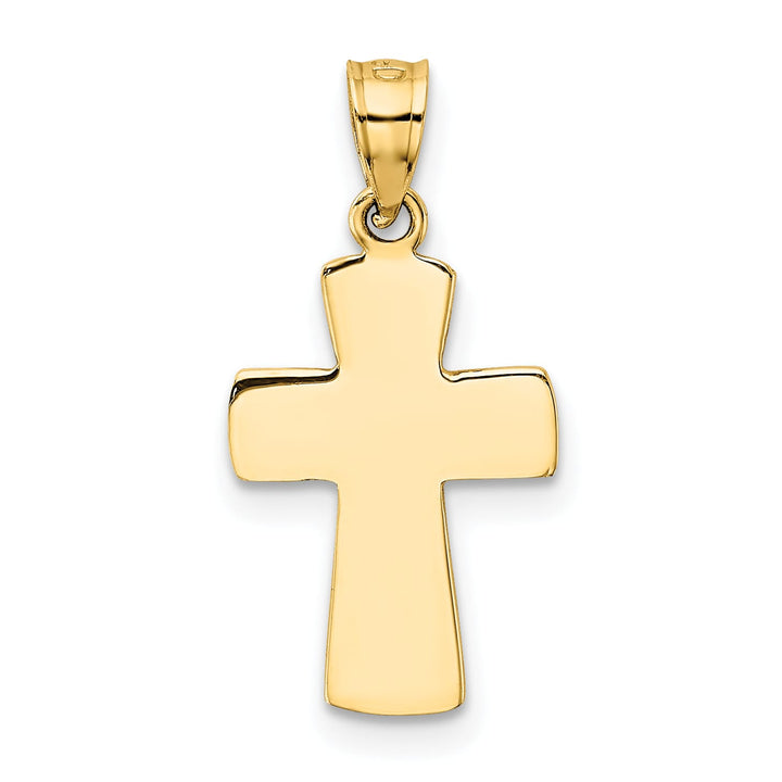 14K Yellow Gold Polished First Holy Communion Cross Pendant