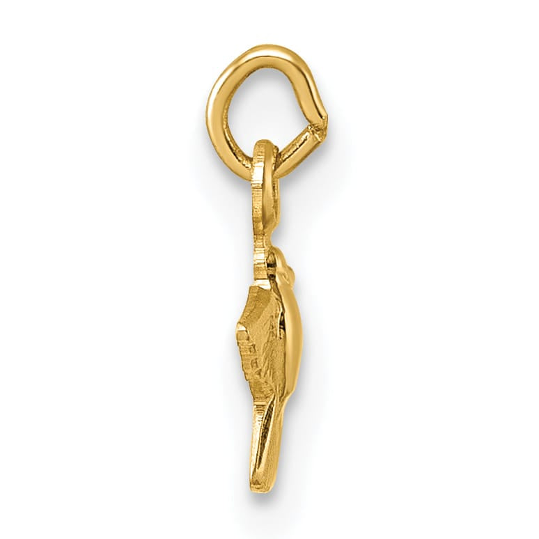 14K Yellow Gold Polished Flying Dove Pendant