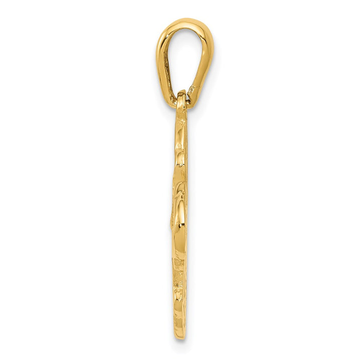 14K Yellow Gold Polished Four-Way Medal