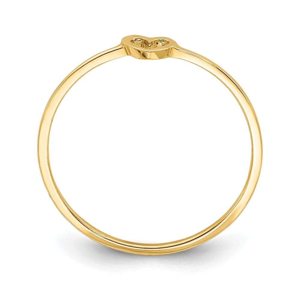 14k Yellow Gold Polished Heart Ring