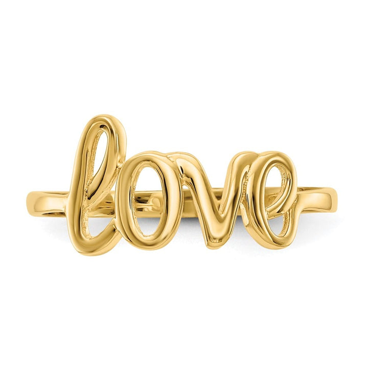 14k Yellow Gold Polished Love Ring