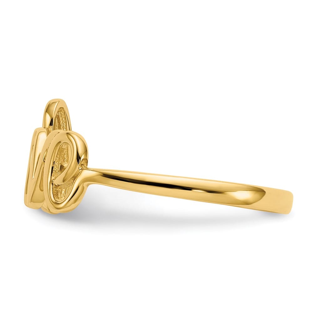 14k Yellow Gold Polished Love Ring
