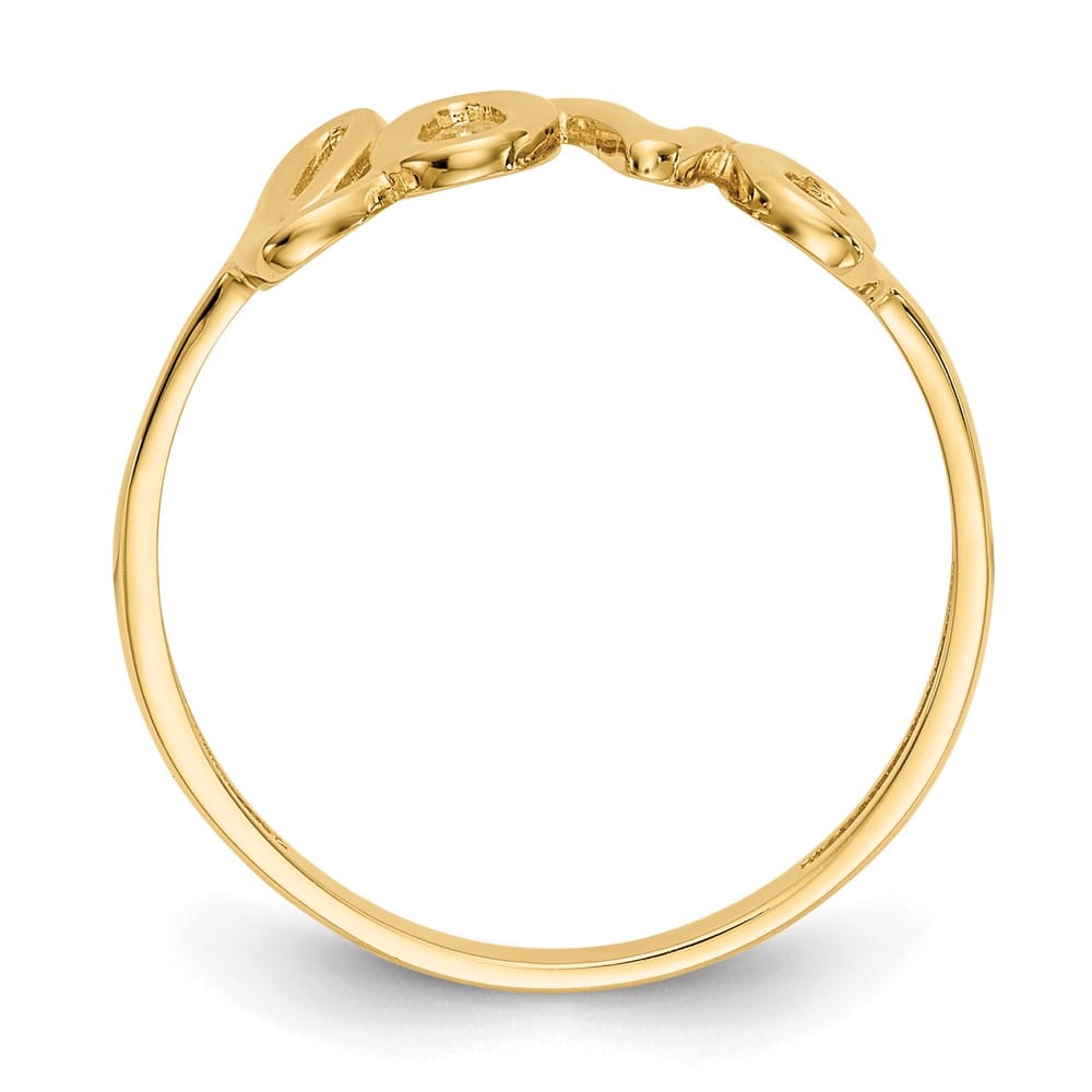 14k Yellow Gold Polished Love Ring