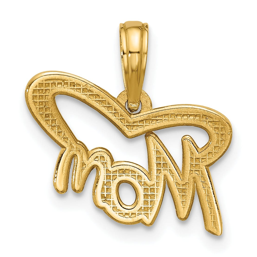 14K Yellow Gold Polished MOM Pendant