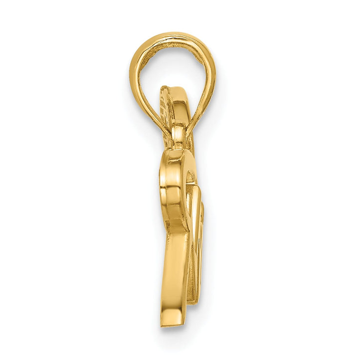 14K Yellow Gold Polished MOM Pendant