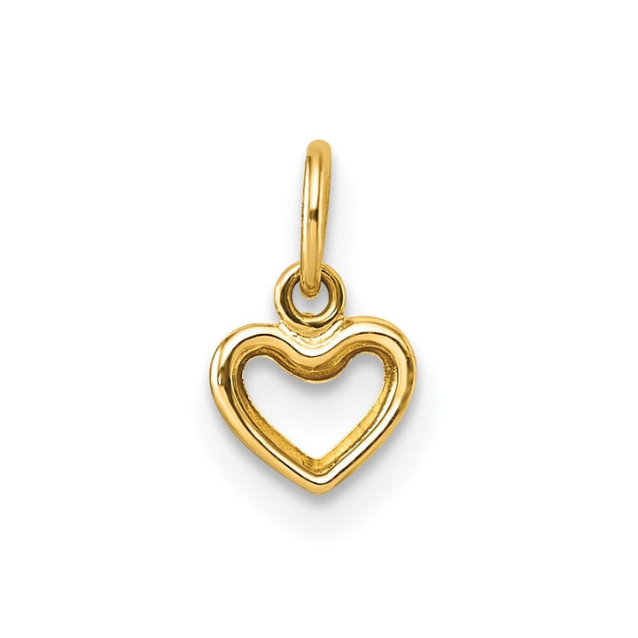 14K Yellow Gold Polished Open Heart Pendant