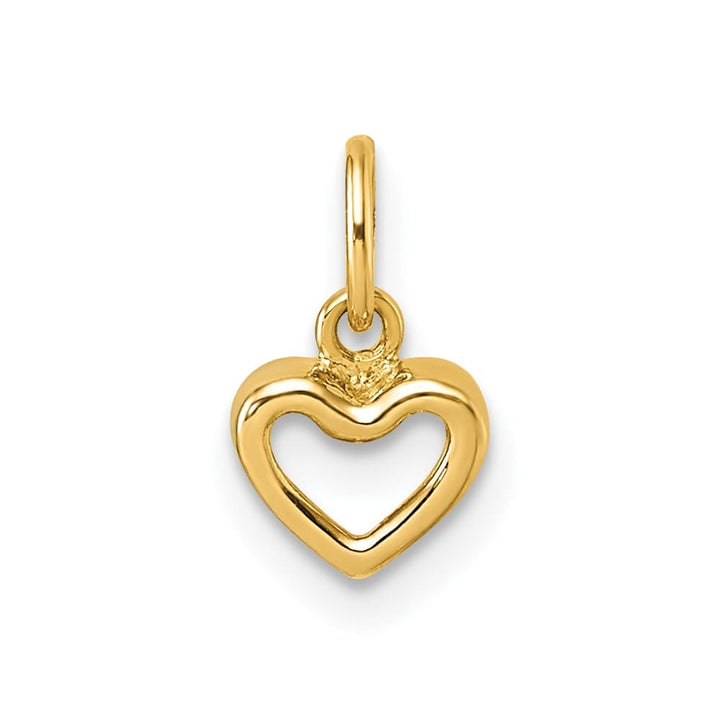 14K Yellow Gold Polished Open Heart Pendant