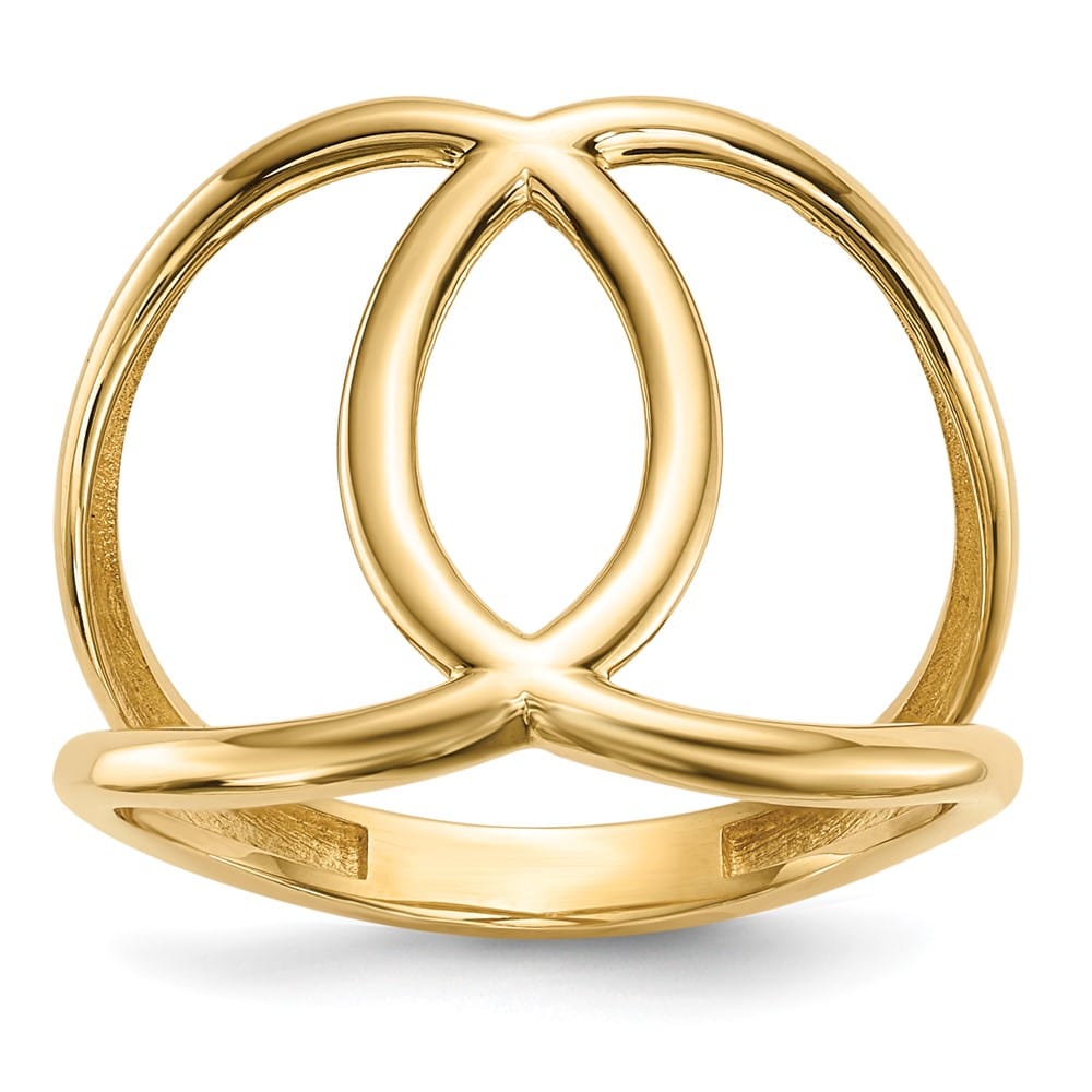 14k Yellow Gold Polished Oval Ring