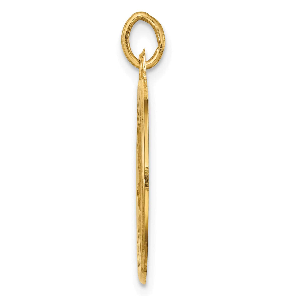 14K Yellow Gold Polished Satin Small Round St. Joseph Medal Pendant