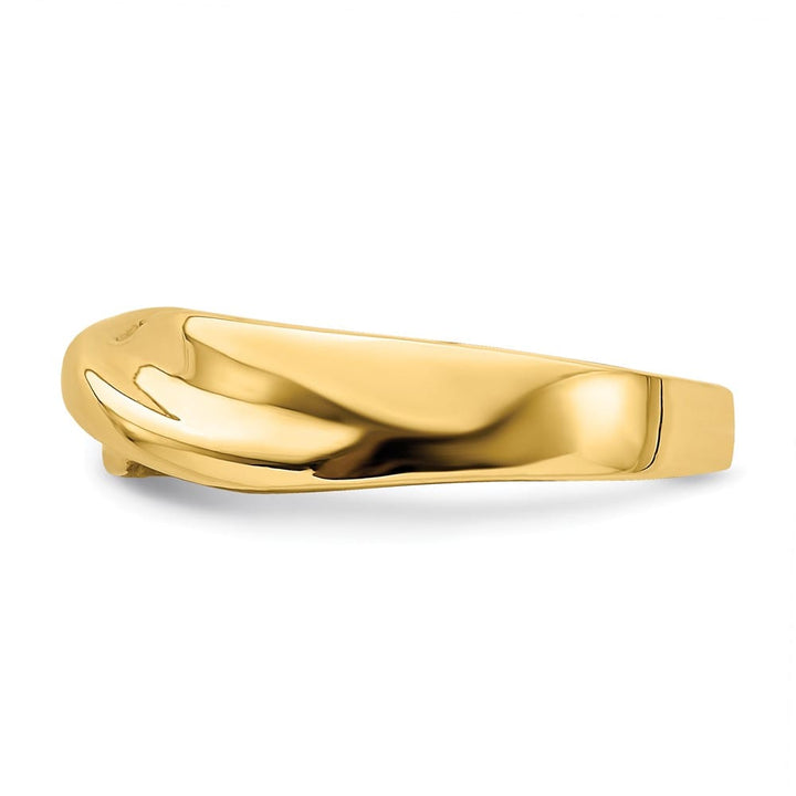 14k Yellow Gold Polished Single Twist Ring