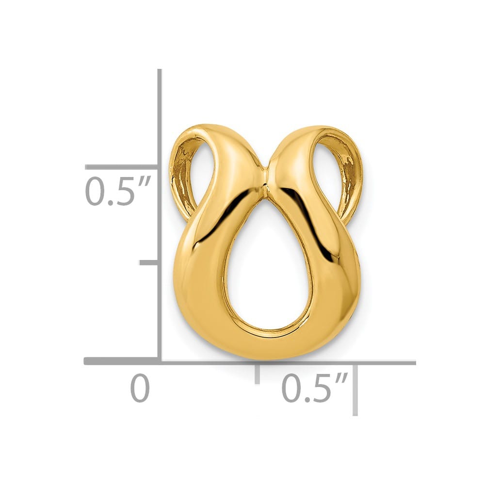 14K Yellow Gold Polished Slide