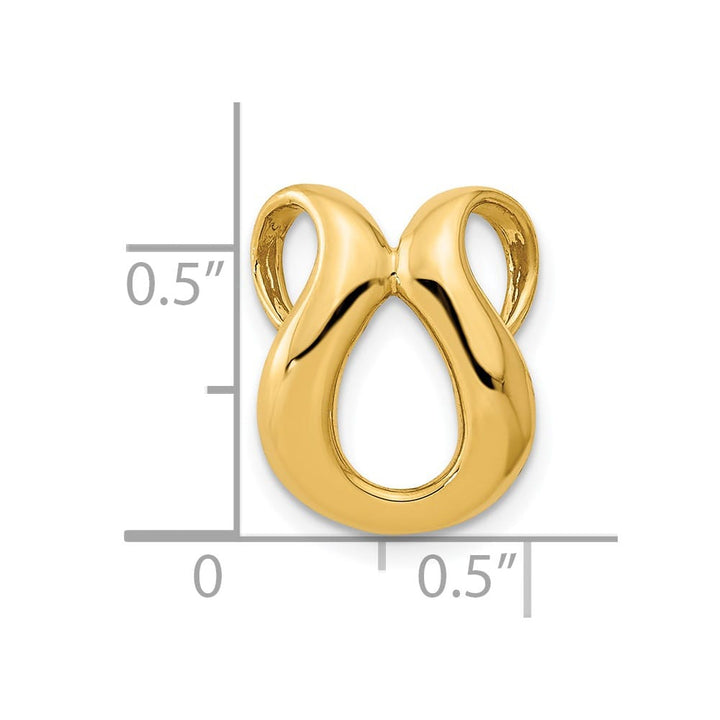 14K Yellow Gold Polished Slide