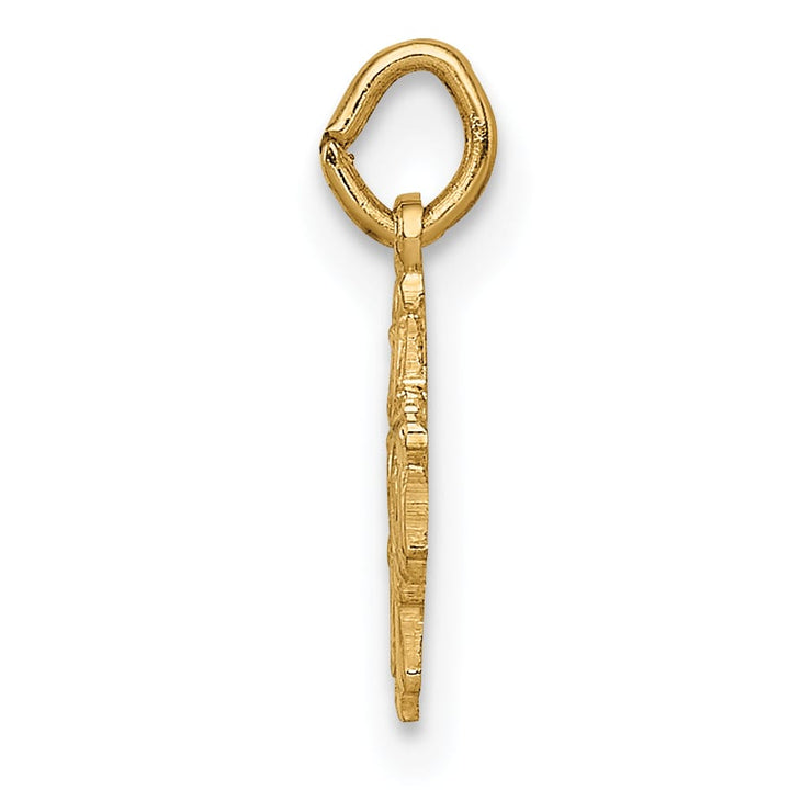 14K Yellow Gold Polished Solid Tiny 4-Way Medal Charm
