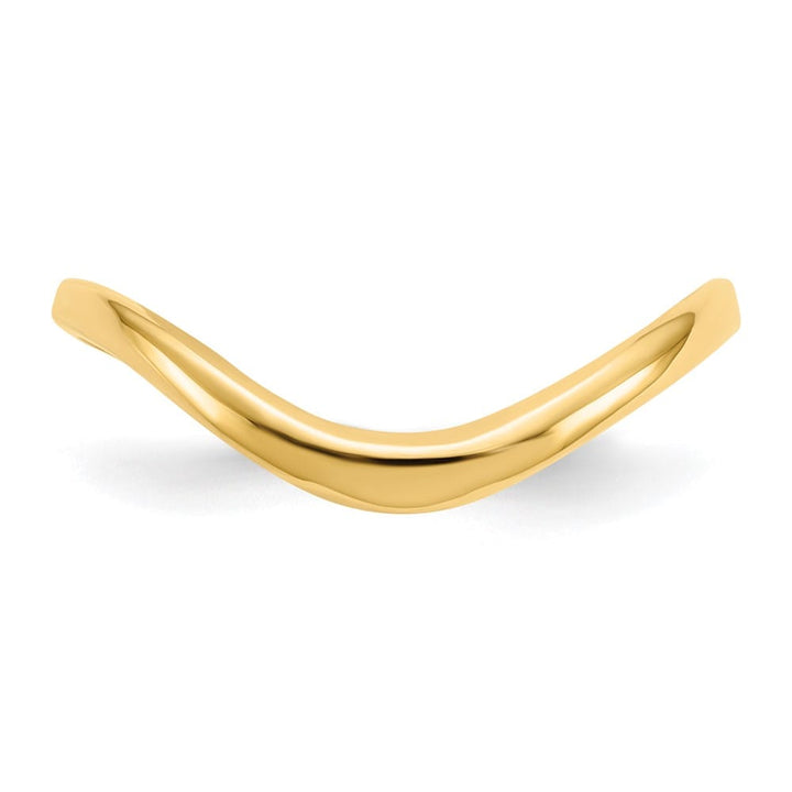 14k Yellow Gold Polished Wave Fashion Thumb Ring
