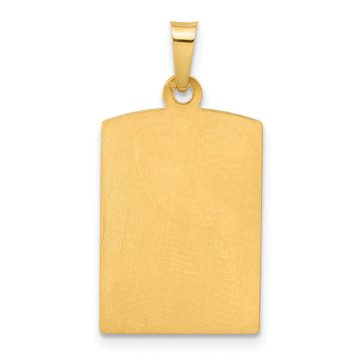 14K Yellow Gold Rectangular St. Christopher Medal Pendant