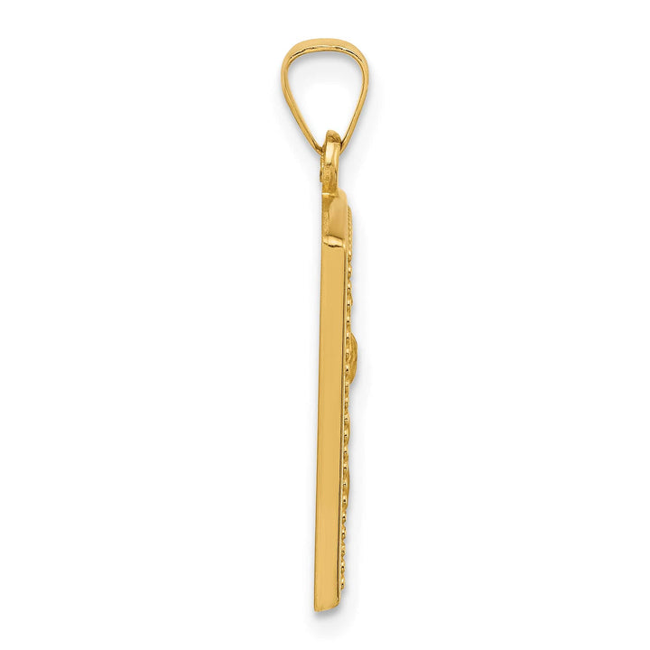 14K Yellow Gold Rectangular St. Christopher Medal Pendant