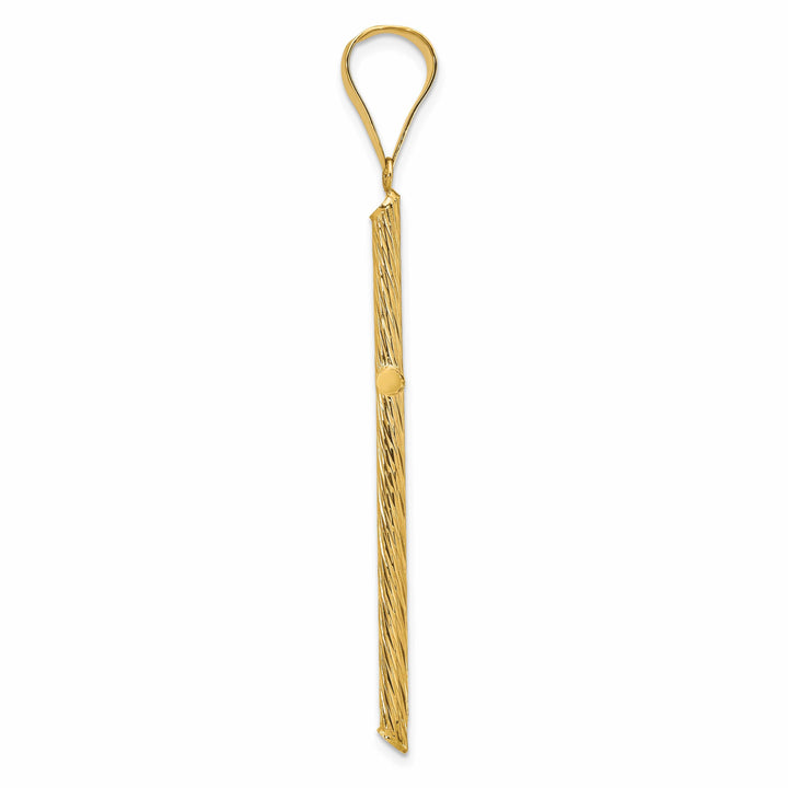 Lovely Rita's 14K Yellow Gold Refined & Textured Fancy Latin Cross Pendant