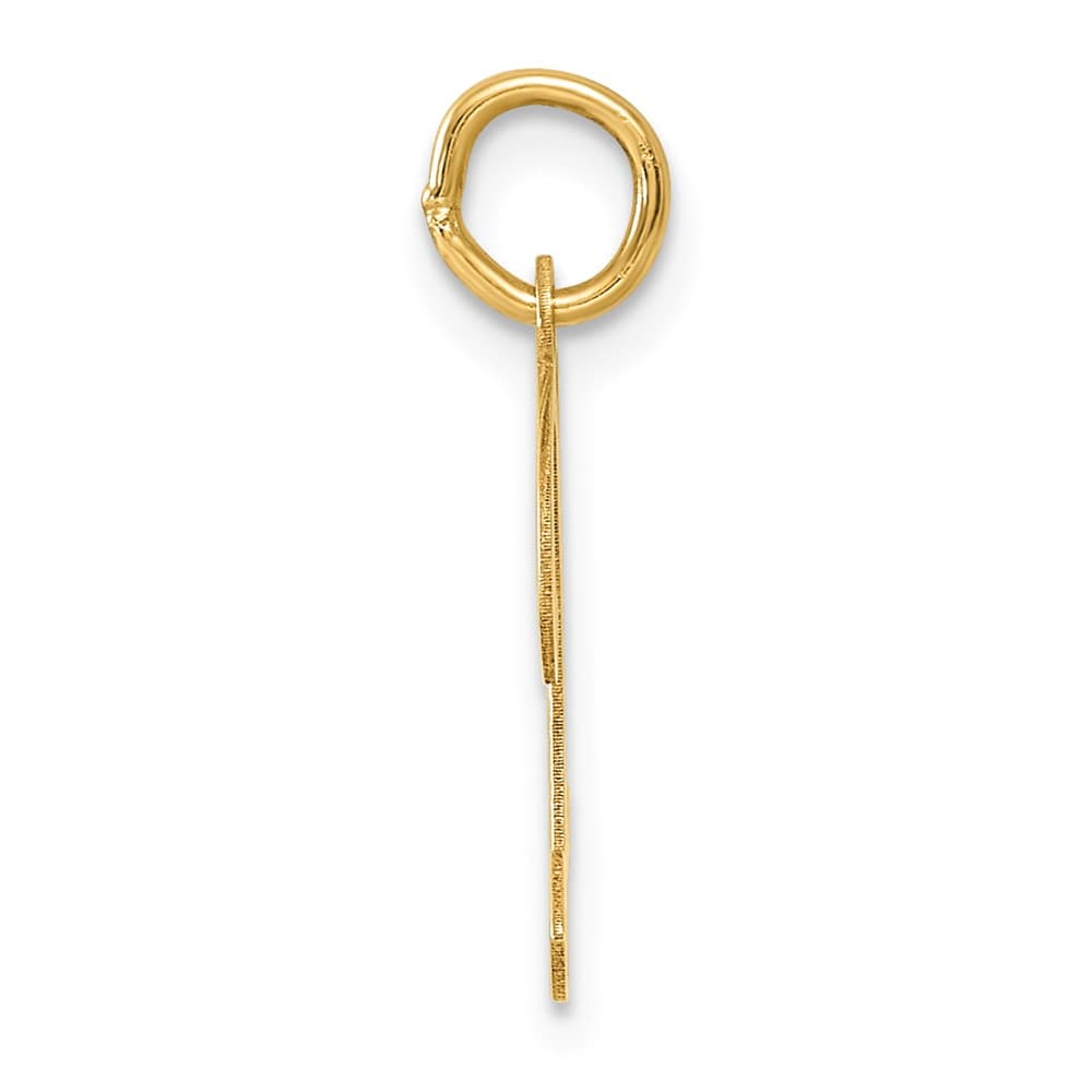 14K Yellow Gold Script Letter X Initial Charm