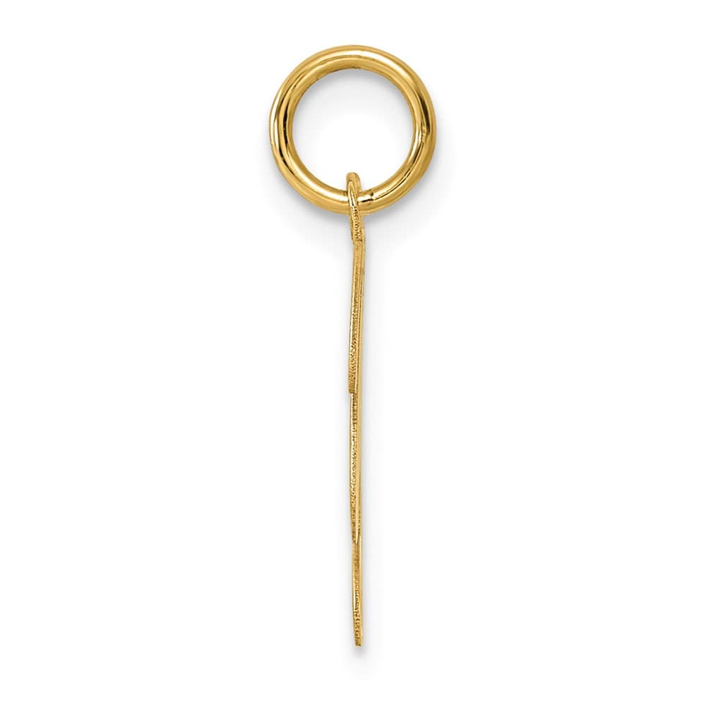 14K Yellow Gold Script Letter Y Initial Charm