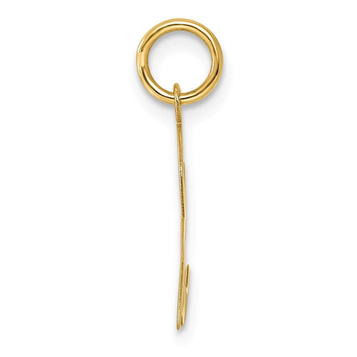 14K Yellow Gold Script Letter Z Initial Charm
