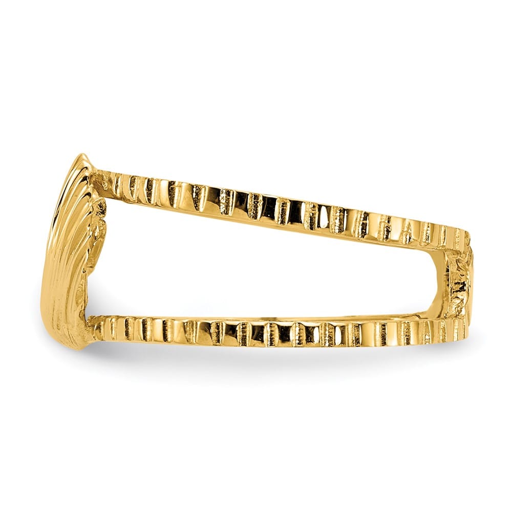 14k Yellow Gold Sea Shell Toe Ring