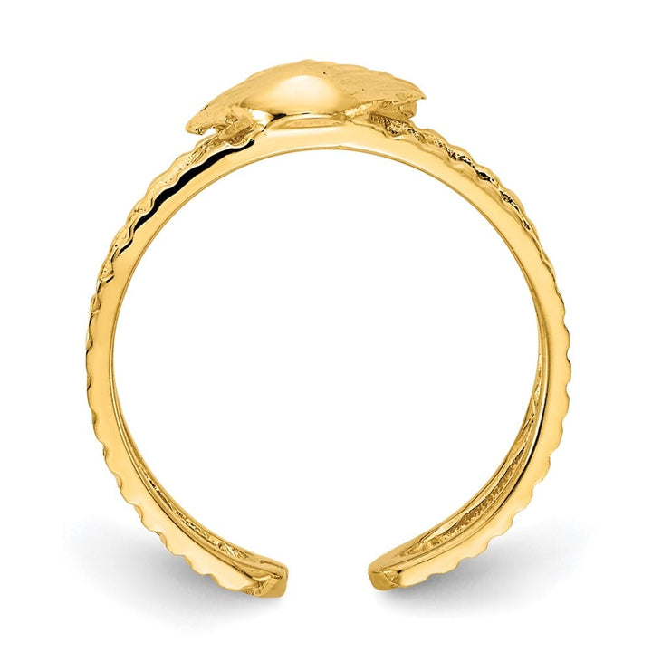 14k Yellow Gold Sea Shell Toe Ring