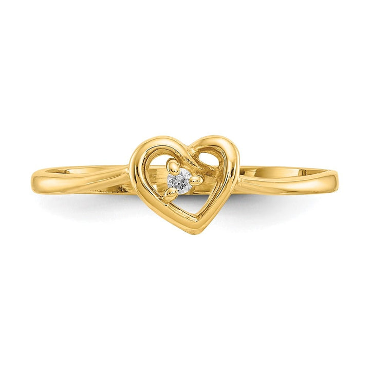 14k Yellow Gold SI2/SI3 Diamond Heart Ring