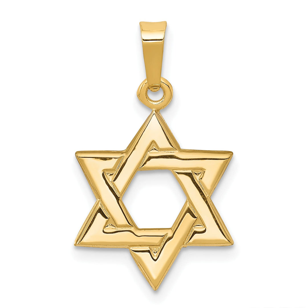 14K Yellow Gold Small Classic Star of David Pendant