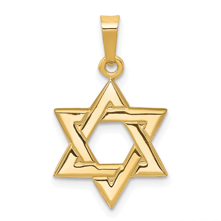14K Yellow Gold Small Classic Star of David Pendant