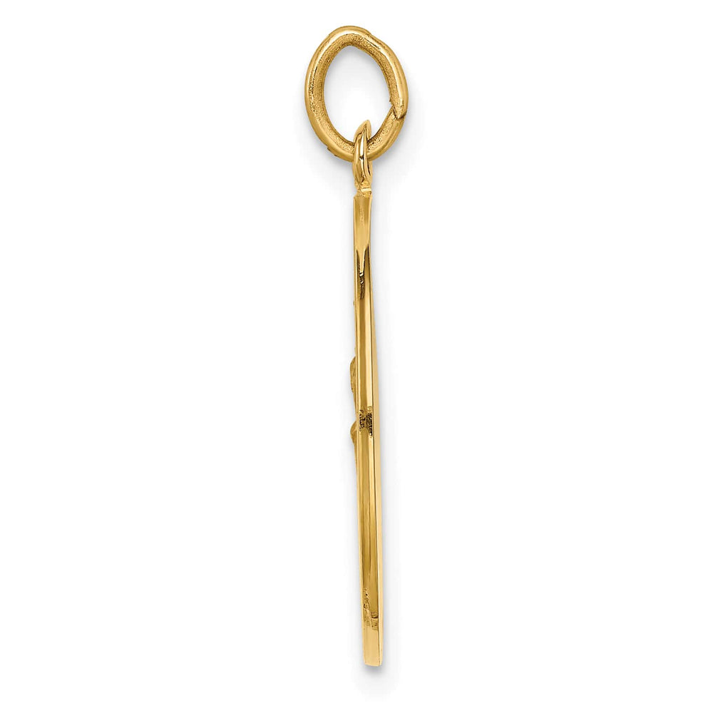 14K Yellow Gold Small Round St. Christopher Medal Pendant